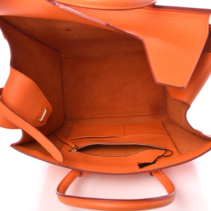 Celine Grained Calfskin Small Tie Knot Tote Bright Orange 5 of 10