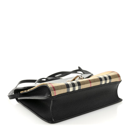 Burberry Derby Calfskin Vintage Check Small Macken Crossbody Bag Black 4 of 11