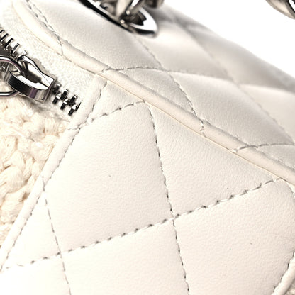 Chanel Lambskin Crochet Small Vanity Case With Chain White 10 of 12