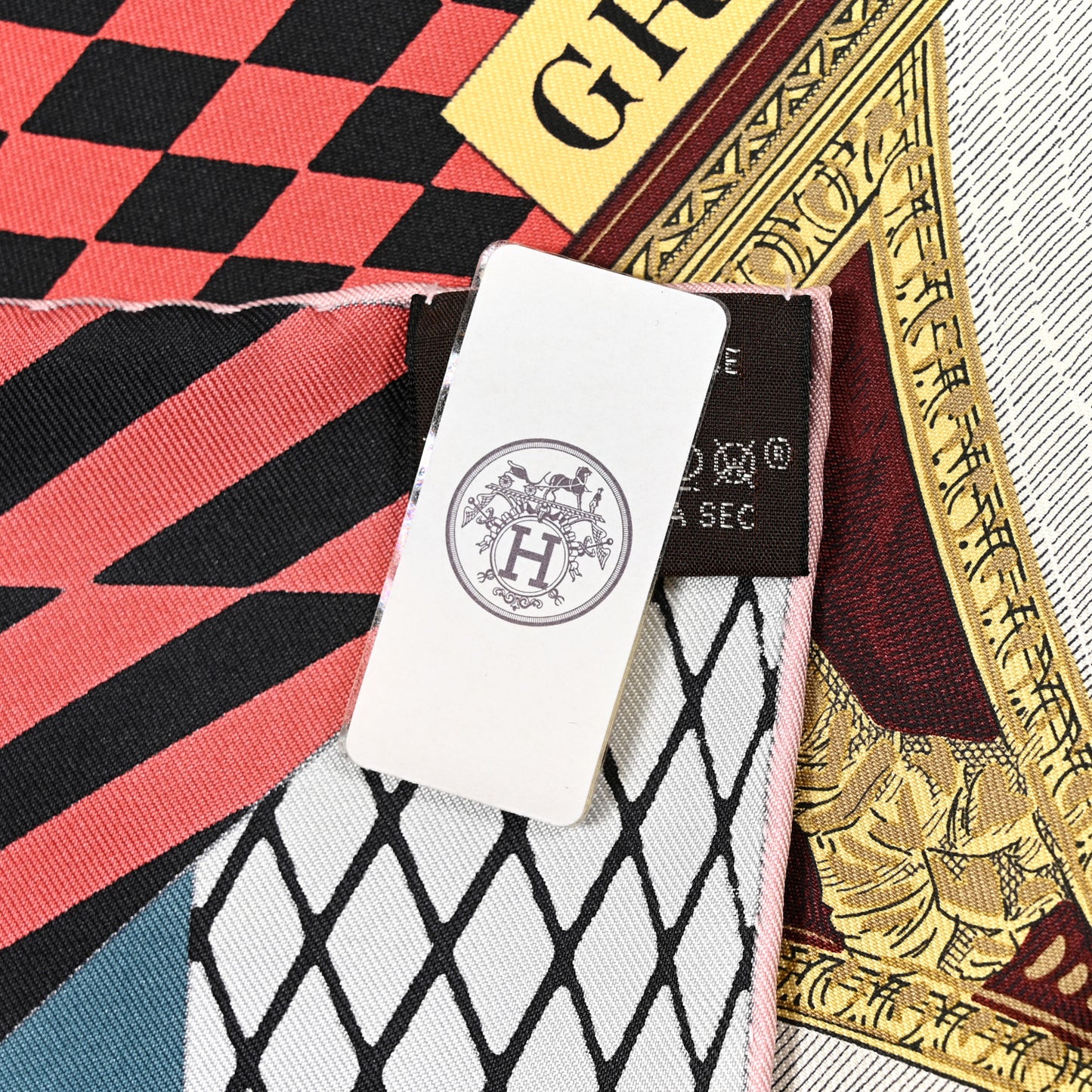 Silk Grand Theatre Nouveau Scarf 90 Bleu Vieux Rose Vert