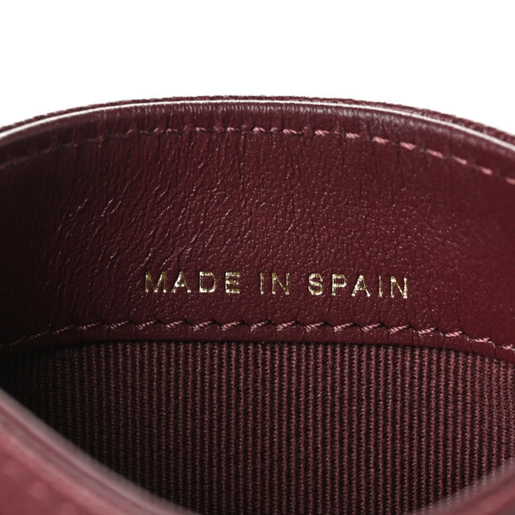 Chanel Caviar Quilted Studded CC Card Holder Burgundy 5 of 7