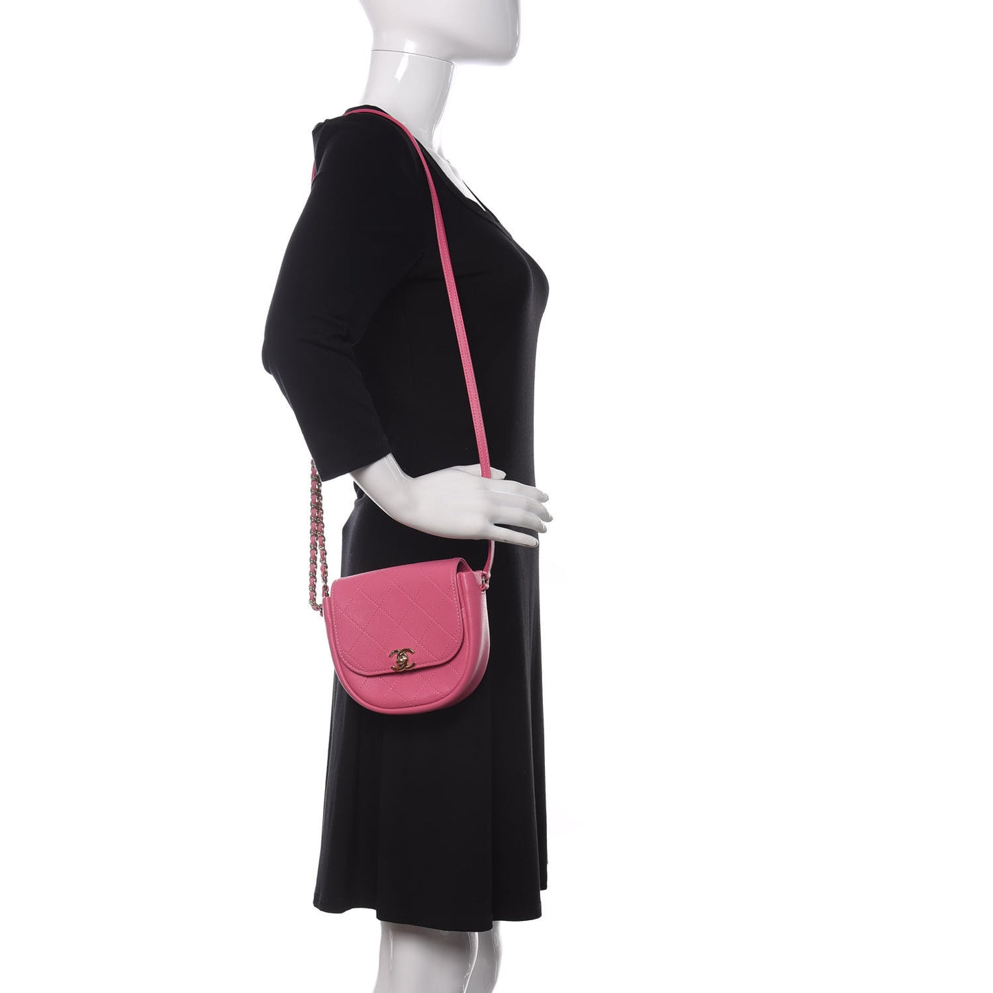 Goatskin Stitched Casual Trip Messenger Flap Pink