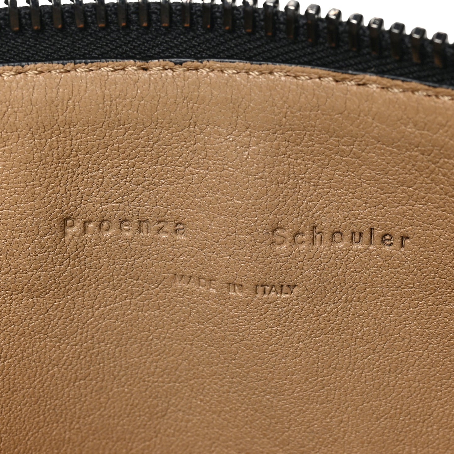 Calfskin Printed Zip Pouch