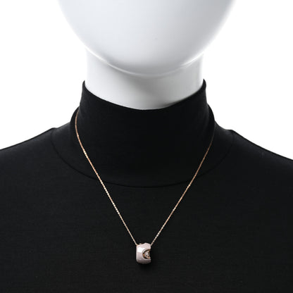 Damiani 18K Pink Gold Diamond Ceramic D.Icon Pendant Necklace Cappuccino 3 of 5