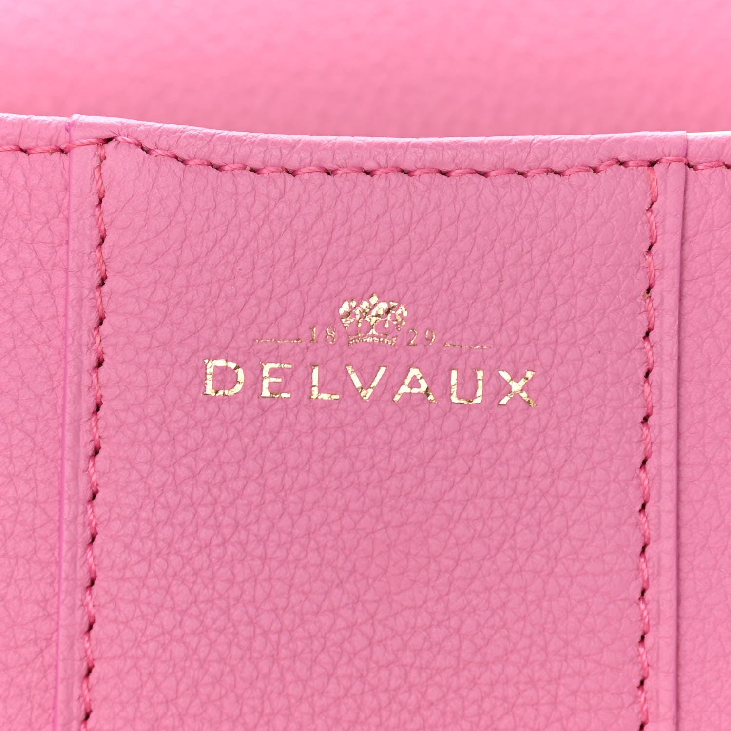 Delvaux Grained Calfskin Mini Brillant Satchel Flamingo 6 of 9