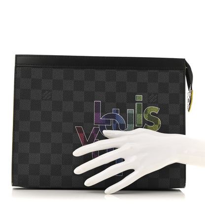 Louis Vuitton Damier Graphite Pochette Voyage MM  Yellow 2 of 9
