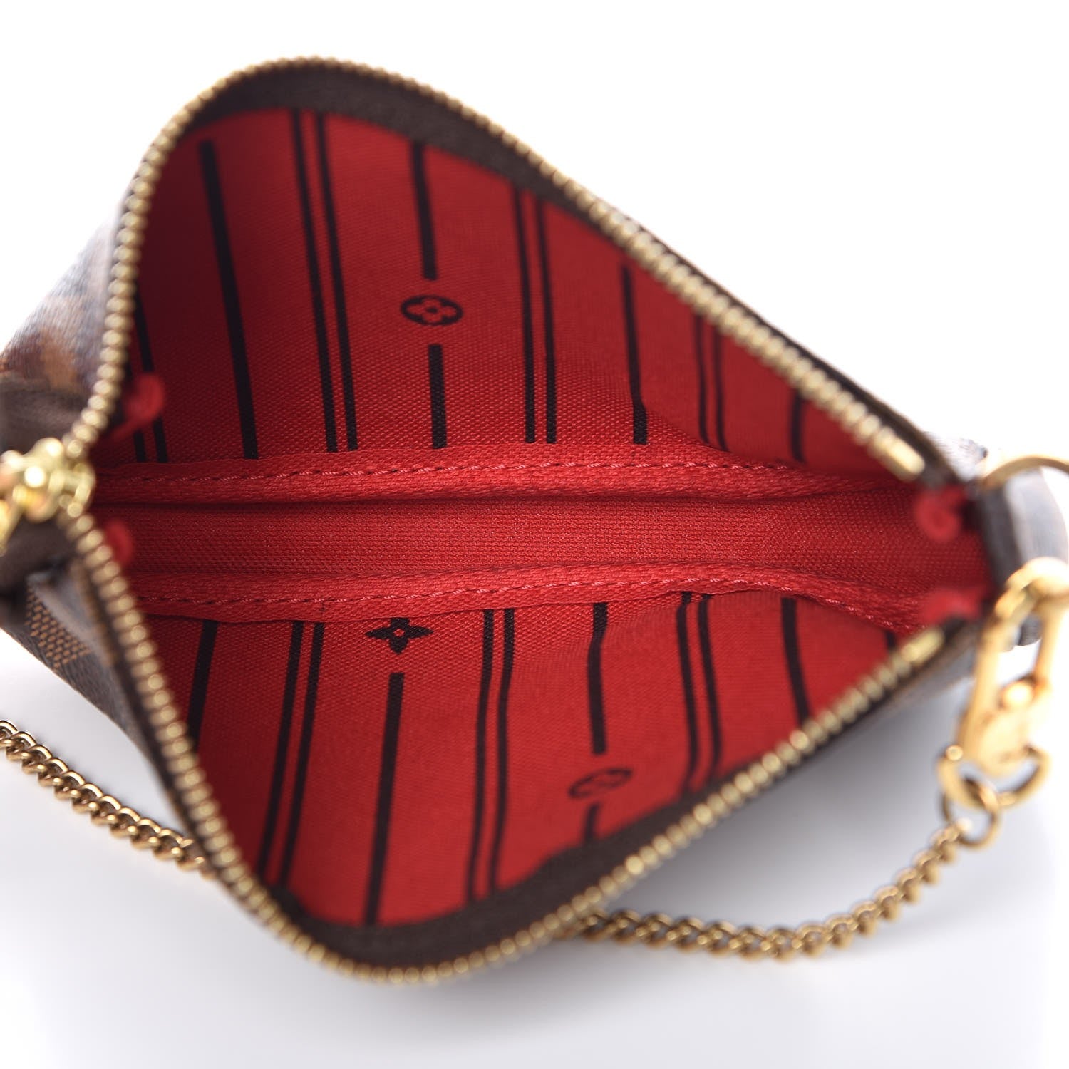 Louis Vuitton Damier Ebene Complice Trunks and Bags Mini Pochette Accessories Red 5 of 7
