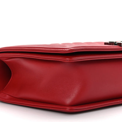 Chanel Calfskin Quilted New Medium Boy Flap Red 8 of 9