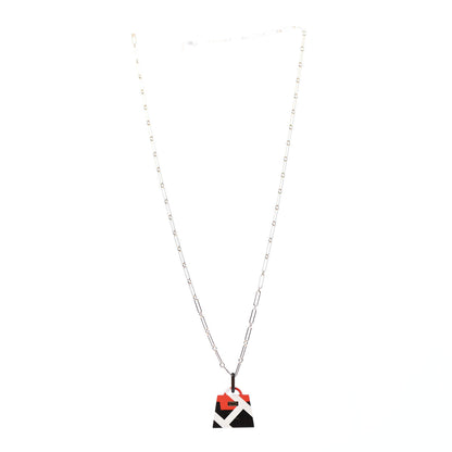 Hermes Pendentif Amulette Laquee GM Pendant Necklace Black 2 of 4