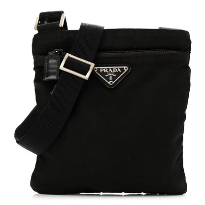Prada Nylon Flat Messenger Bag Black 1 of 10