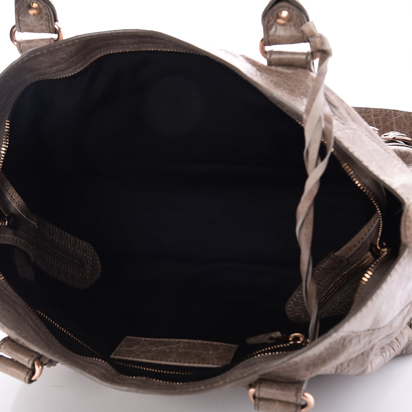 Agneau Giant 12 Rose Gold Hardware City Gris Poivre