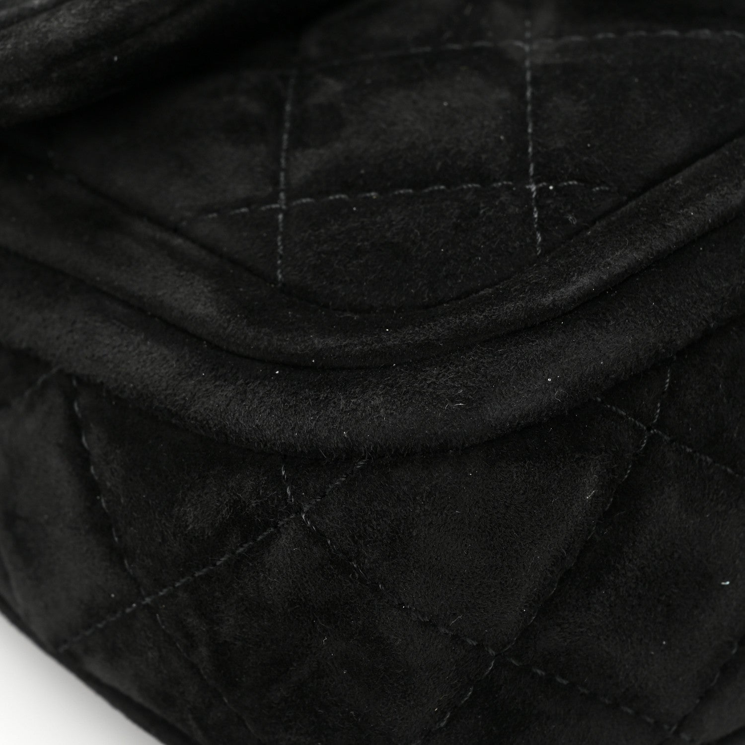 Chanel Suede Quilted Mini Double Frame Flap Black 11 of 16