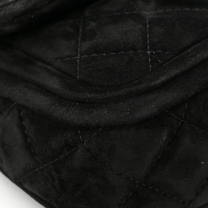 Chanel Suede Quilted Mini Double Frame Flap Black 11 of 16