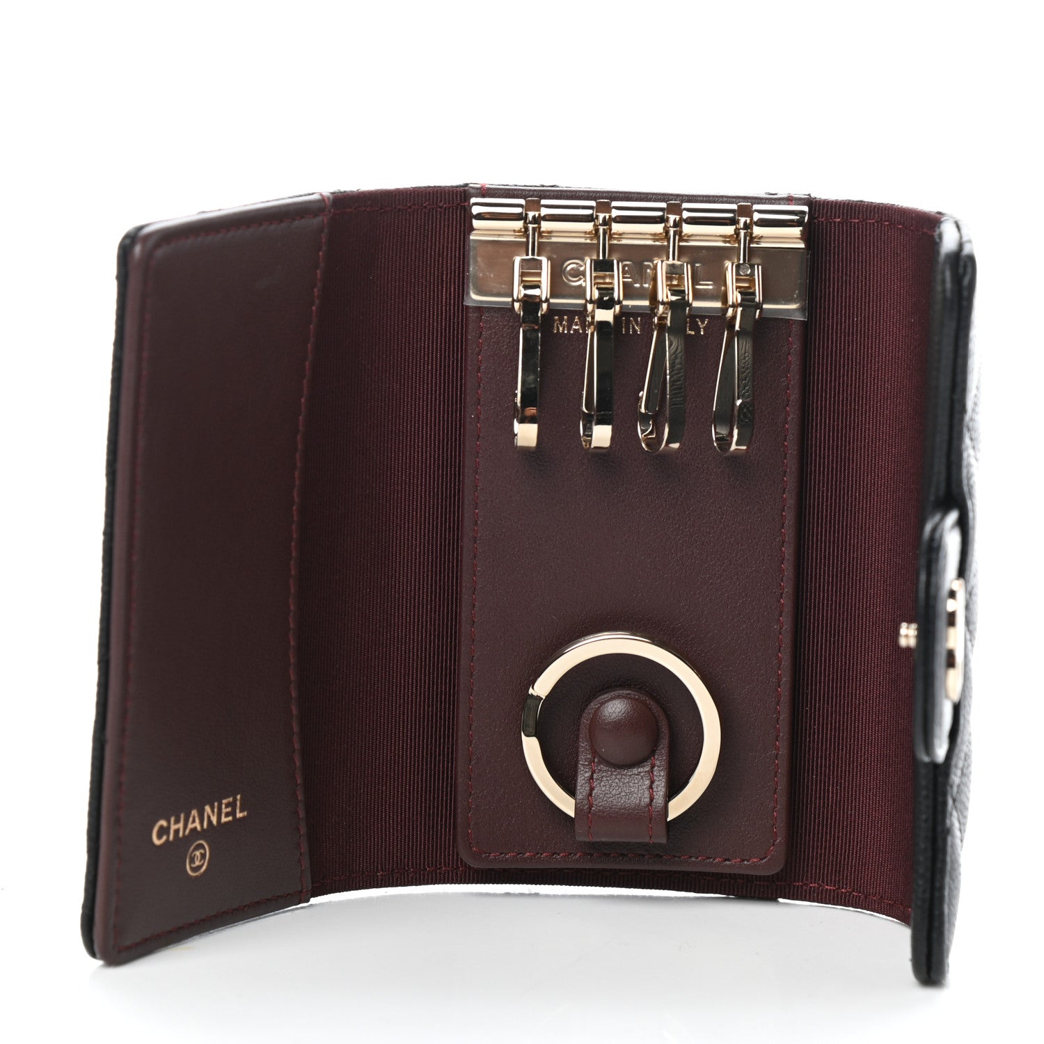 Chanel Caviar Quilted Classic 4 Key Holder Wallet Black 5 of 8