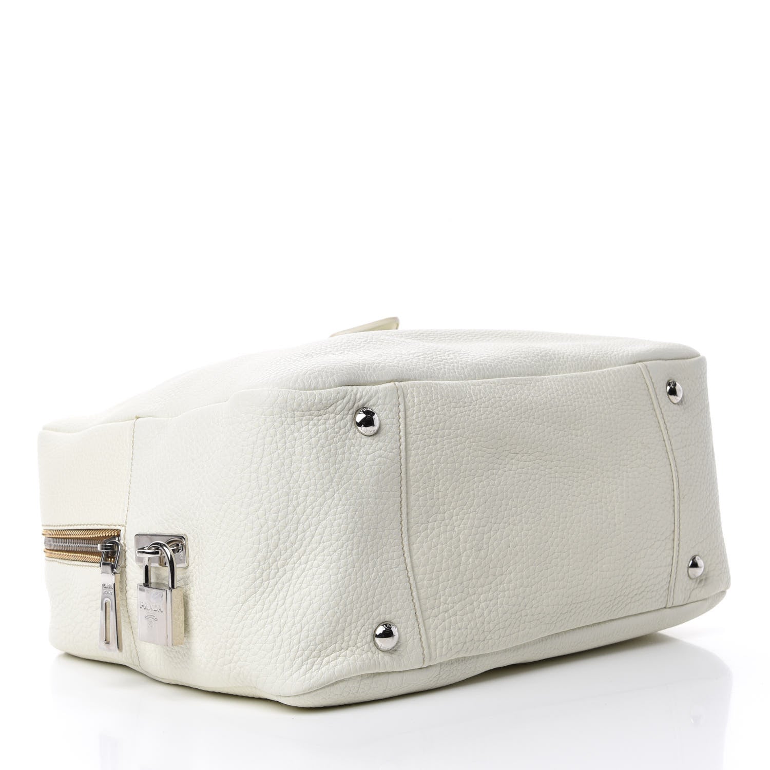 Prada Vitello Daino Satchel Bianco 4 of 15