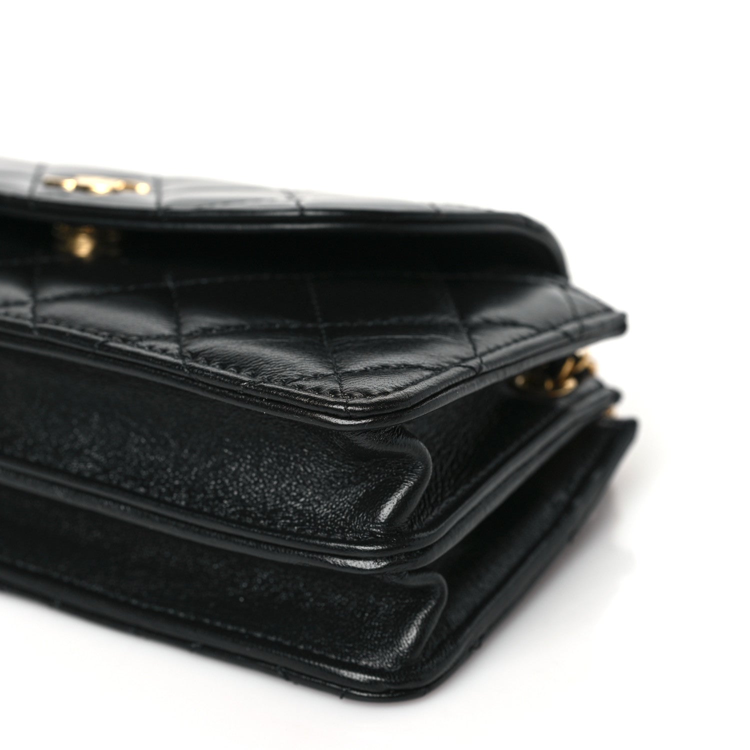 Chanel Lambskin Quilted Phone Holder Flap Black 10 of 10