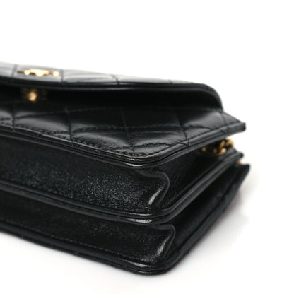Chanel Lambskin Quilted Phone Holder Flap Black 10 of 10