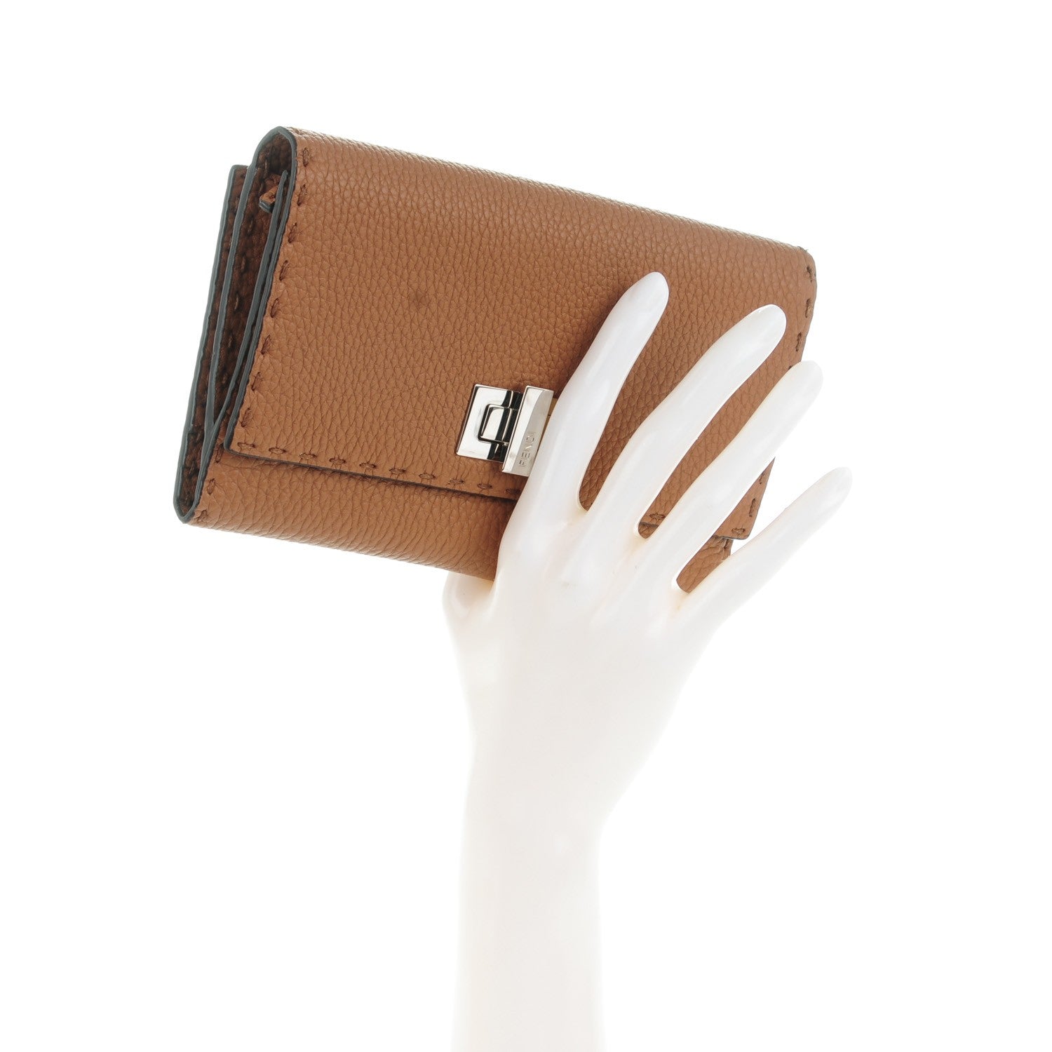 Fendi Cuoio Romano Selleria Peekaboo Continental Wallet Mou 2 of 8