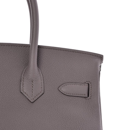 Hermes Togo Birkin 30 Etain 27 of 34