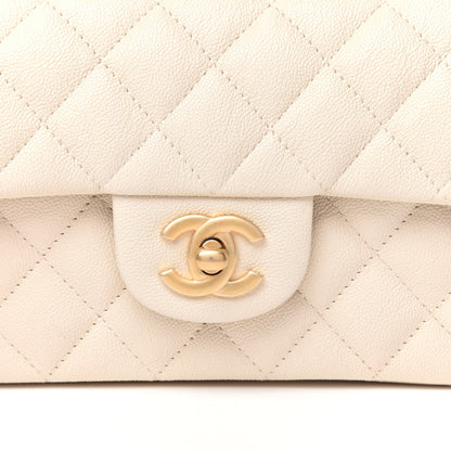 Chanel Caviar Quilted Mini Top Handle Rectangular Flap Beige 10 of 10