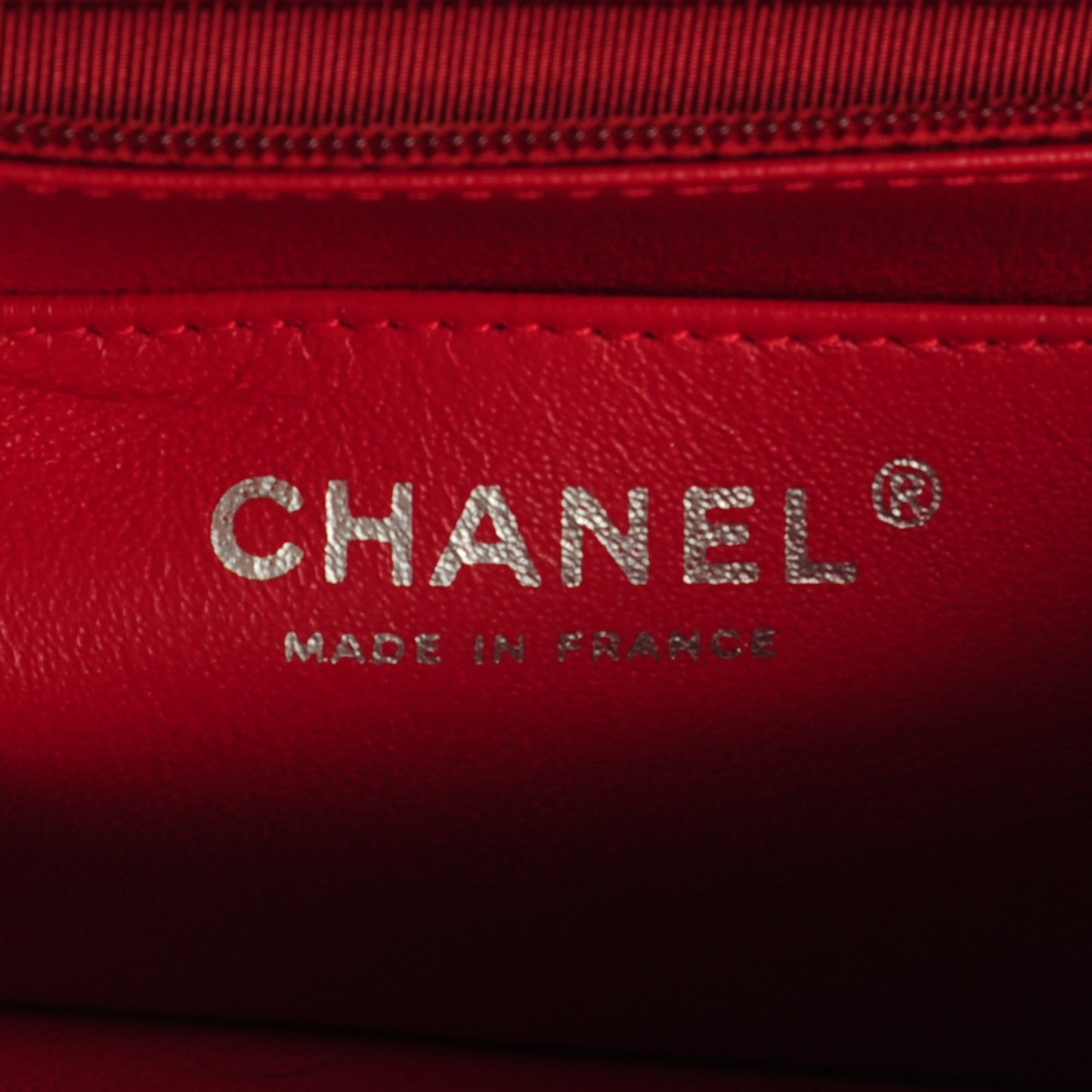 Lambskin Quilted Mini Square Flap Red