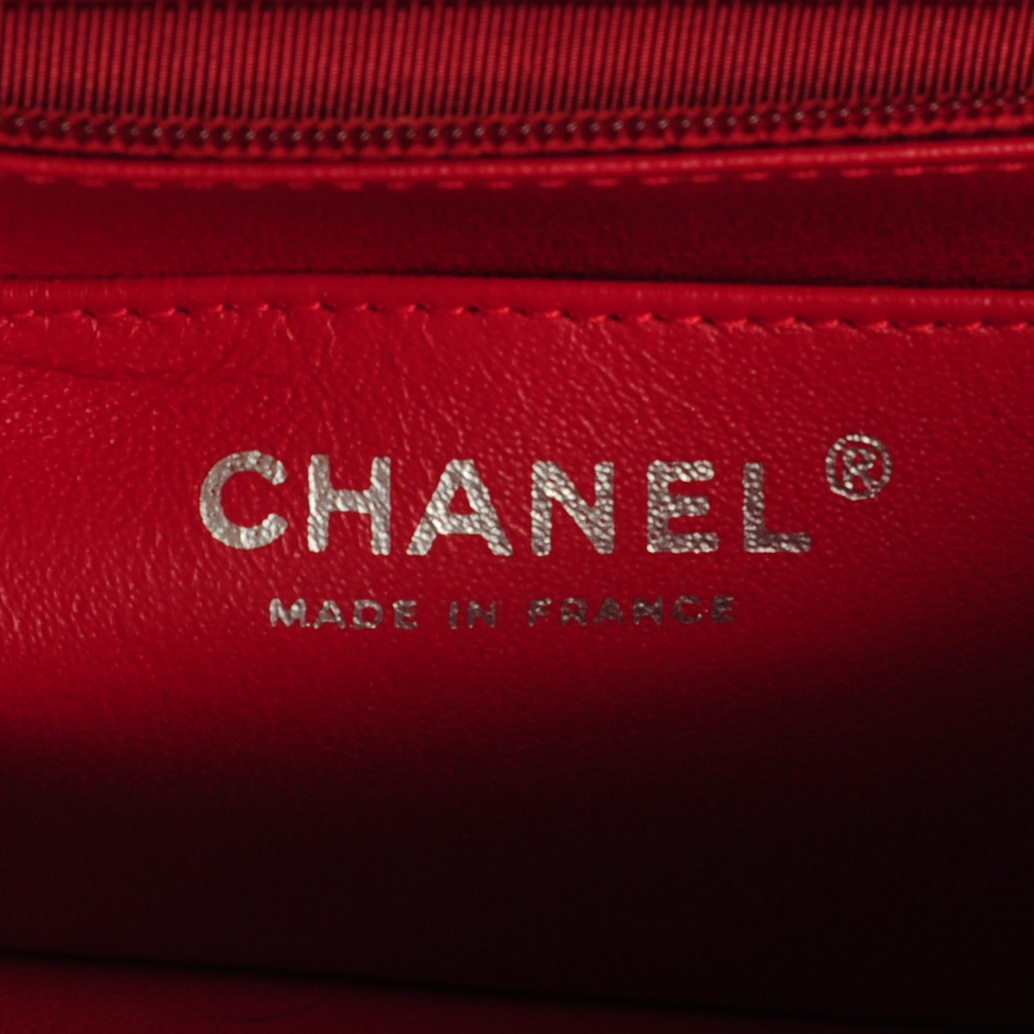 Chanel Lambskin Quilted Mini Square Flap Red 7 of 8