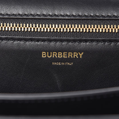 Burberry Calfskin Monogram Embossed Medium TB Bag Black 6 of 9