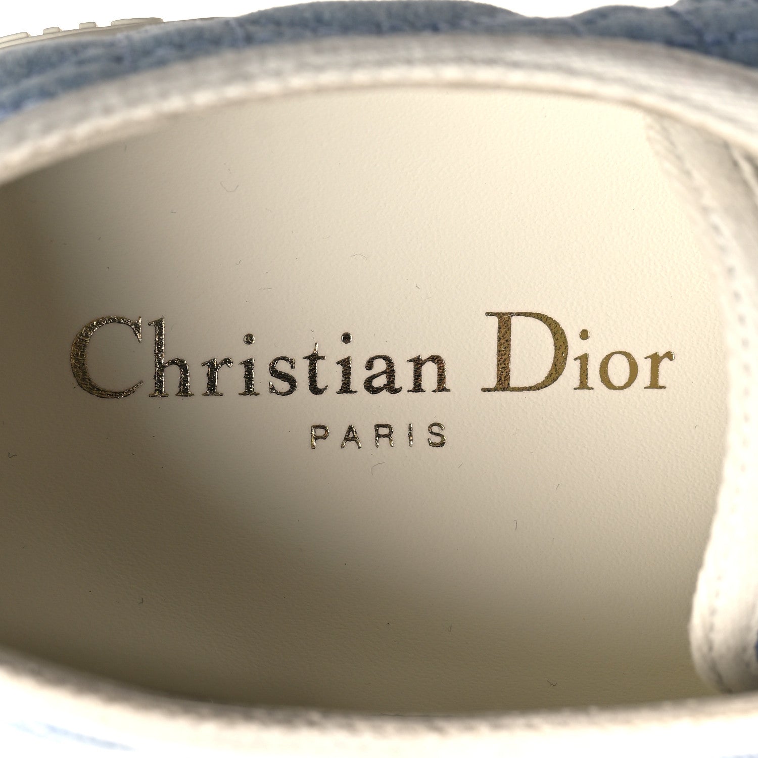 Christian Dior Denim Cannage Walk'N'Dior Low Top Sneakers 39.5 Dynamic Blue 8 of 10