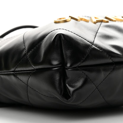 Chanel Shiny Calfskin Quilted Mini Chanel 22 Black 9 of 11