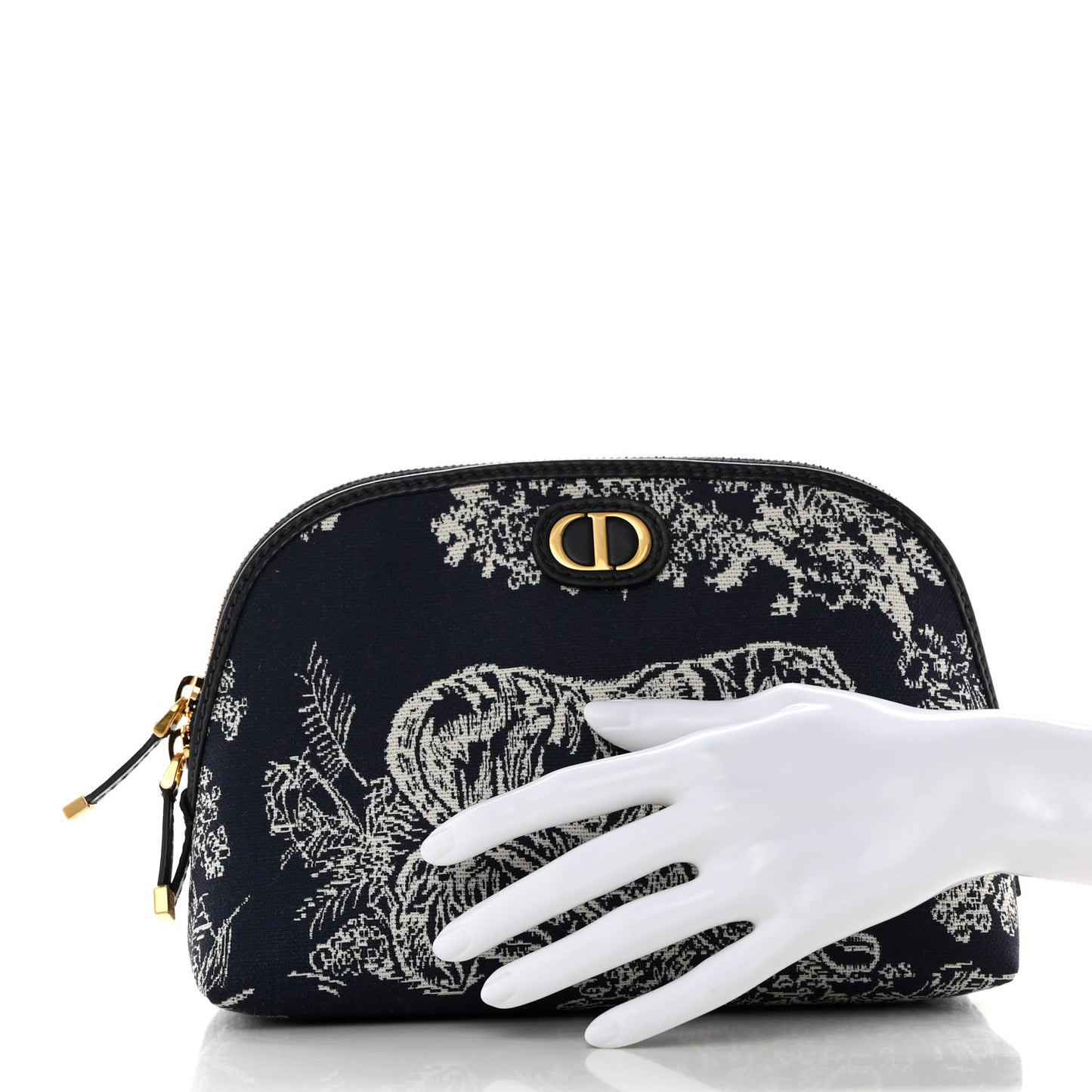 Embroidered Toile De Jouy 30 Montaigne Cosmetic Pouch Blue