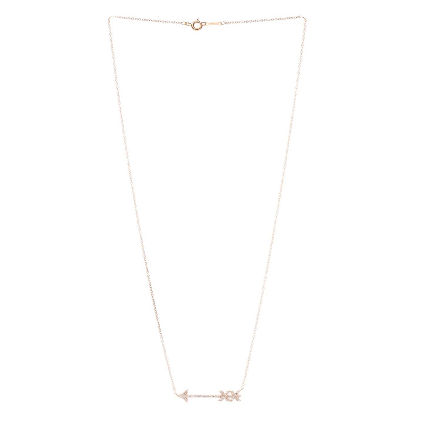18K Rose Gold Diamond Paloma's Graffiti Arrow Pendant Necklace