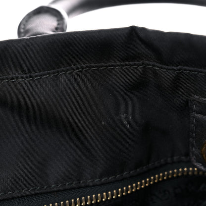 Prada Tessuto Nylon Soft Calfskin Shopping Satchel Black 14 of 24