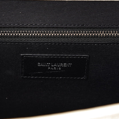 Saint Laurent Grain De Poudre Large Tri-Quilt Monogram Satchel Porcellana 8 of 9