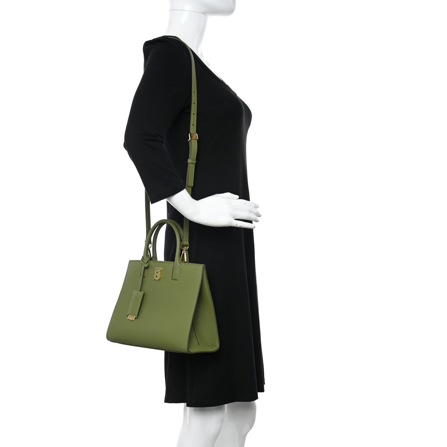 Grained Calfskin Mini Frances Tote Spruce Green