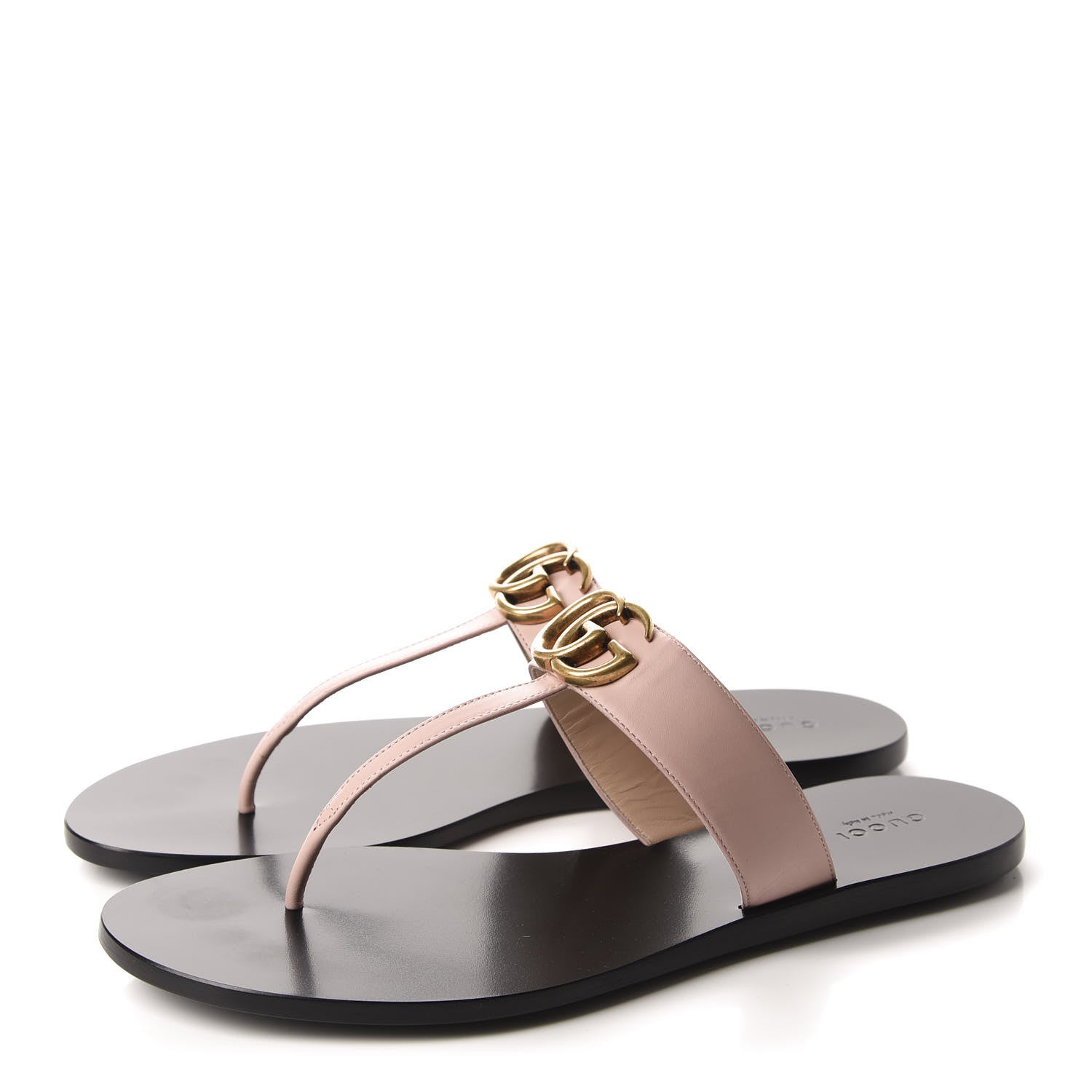 Gucci Calfskin GG Marmont Thong Sandals 41 Perfect Pink 3 of 9