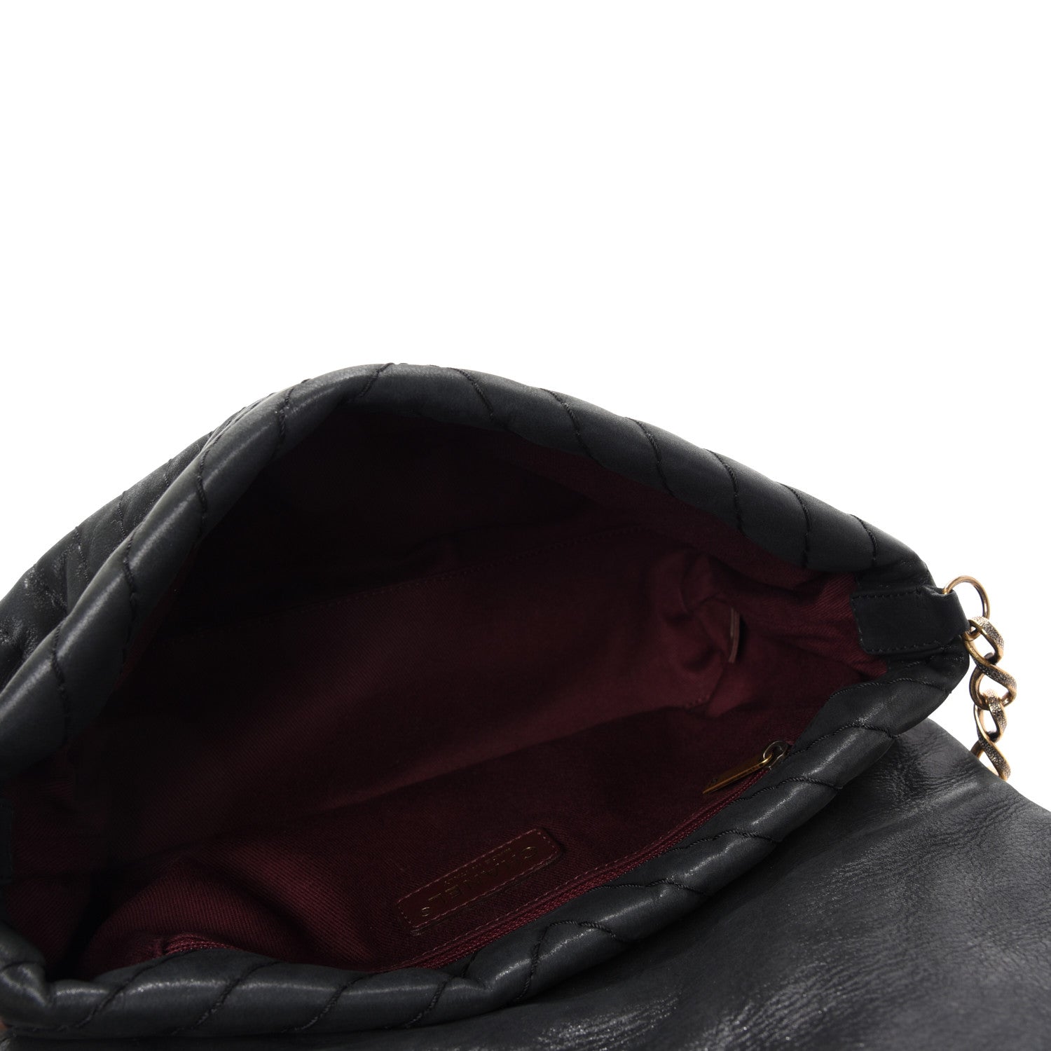 Chanel Iridescent Calfskin Surpique Chevron Large Flap Black 5 of 10