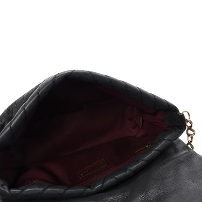Chanel Iridescent Calfskin Surpique Chevron Large Flap Black 5 of 10