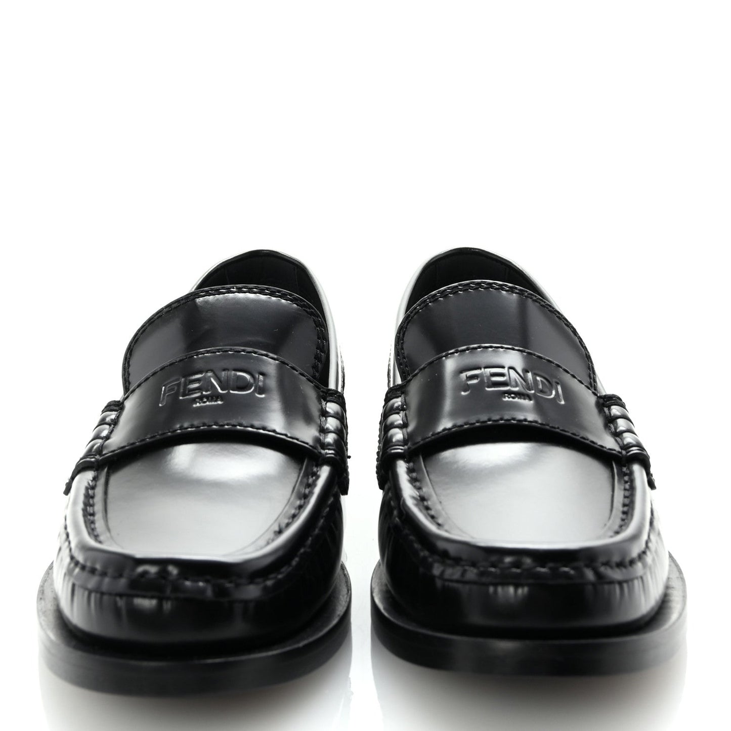 Vitello Logo Loafers 35 Black