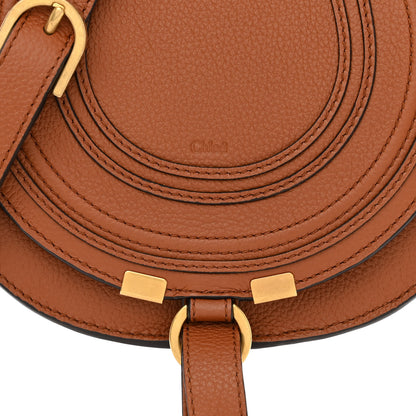 Chloe Calfskin Mini Marcie Round Crossbody Bag Tan 8 of 10