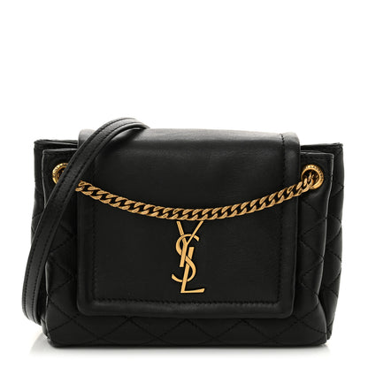 Saint Laurent Lambskin Quilted Monogram Mini Nolita Black 1 of 10