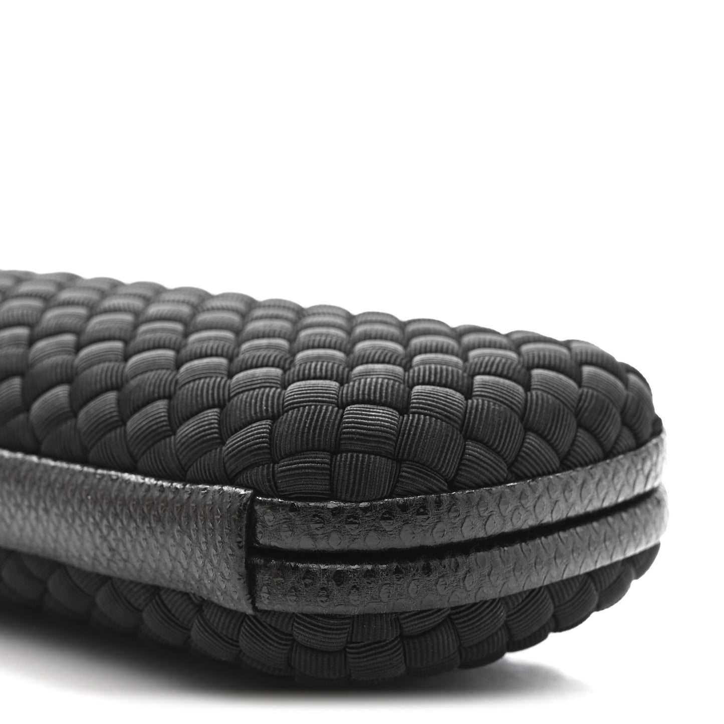 Satin Ayers Intreccio Impero Stretch Knot Clutch Black