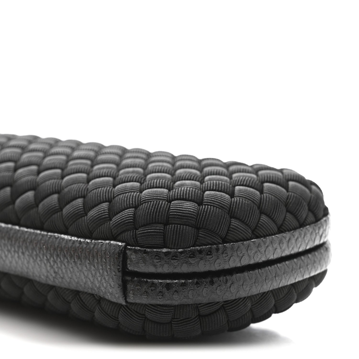 Bottega Veneta Satin Ayers Intreccio Impero Stretch Knot Clutch Black 9 of 9