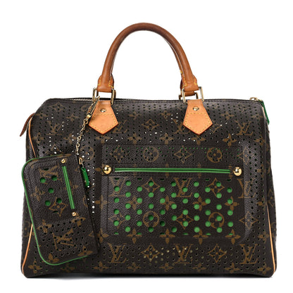 Louis Vuitton Monogram Perforated Speedy 30 Green 1 of 34