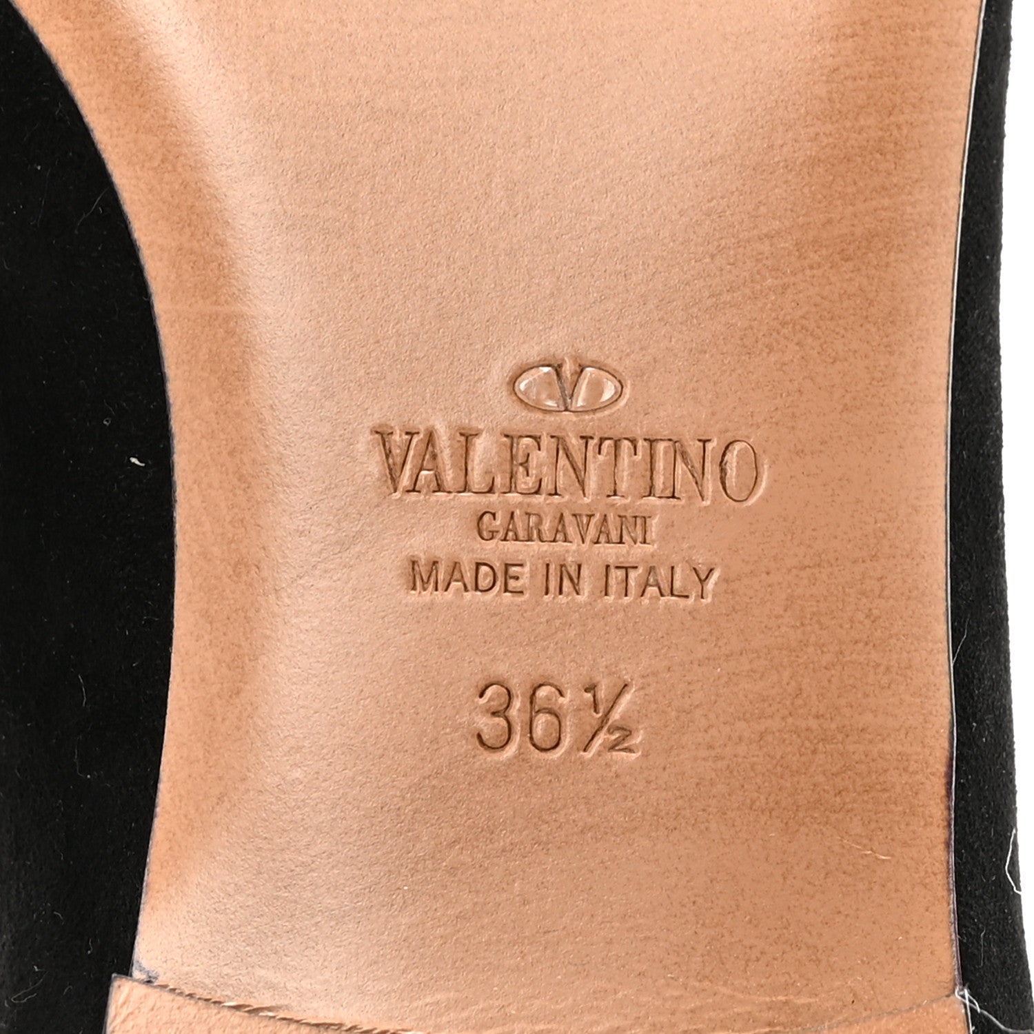 Valentino Garavani Suede Slipper Flats 36.5 Black 7 of 10