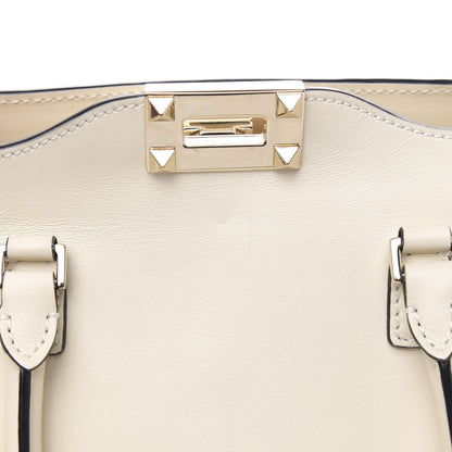 Valentino Garavani Vitello Small Rockstud Double Handle Tote Ivory 8 of 11