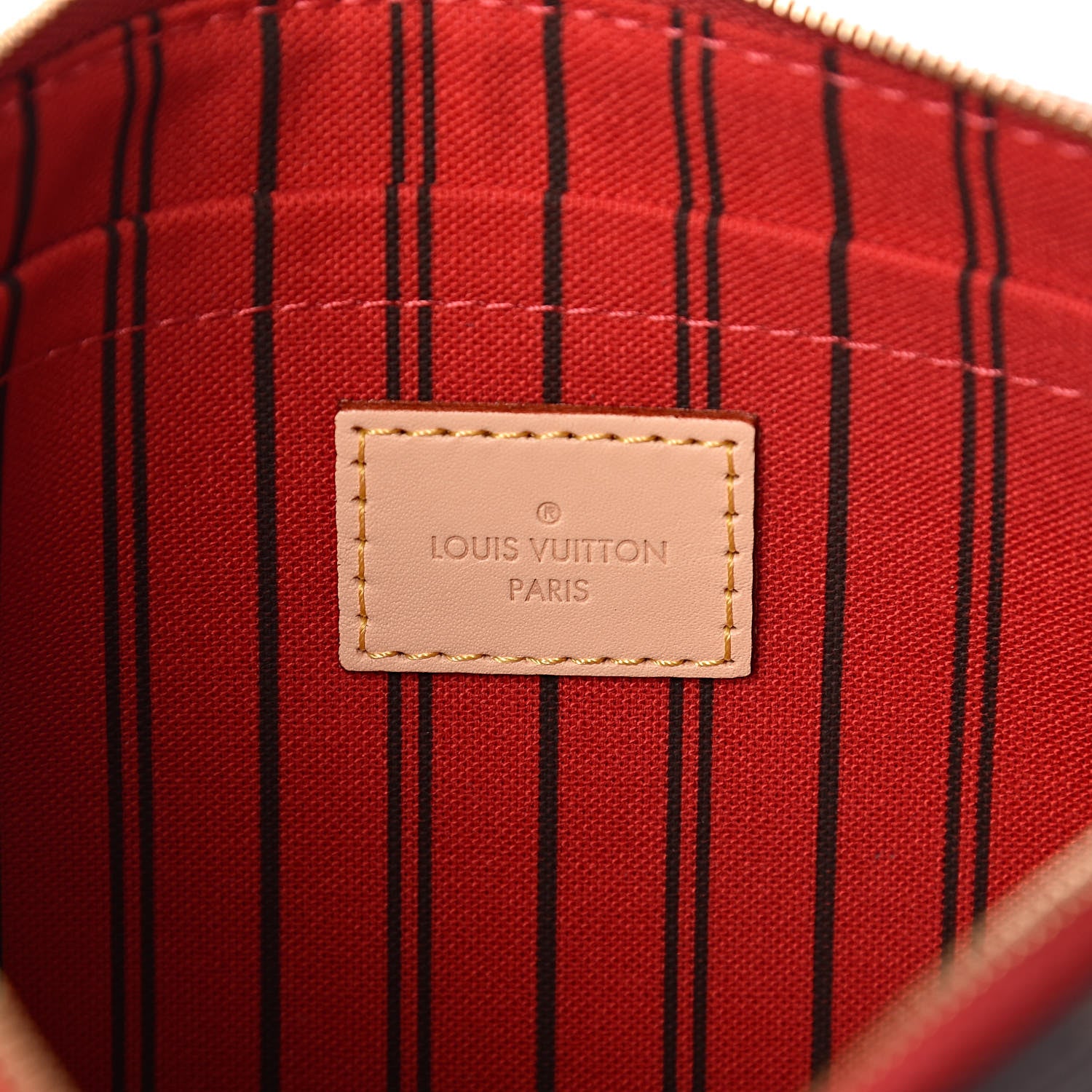 Louis Vuitton Monogram Neverfull MM GM Pochette Cherry 6 of 8