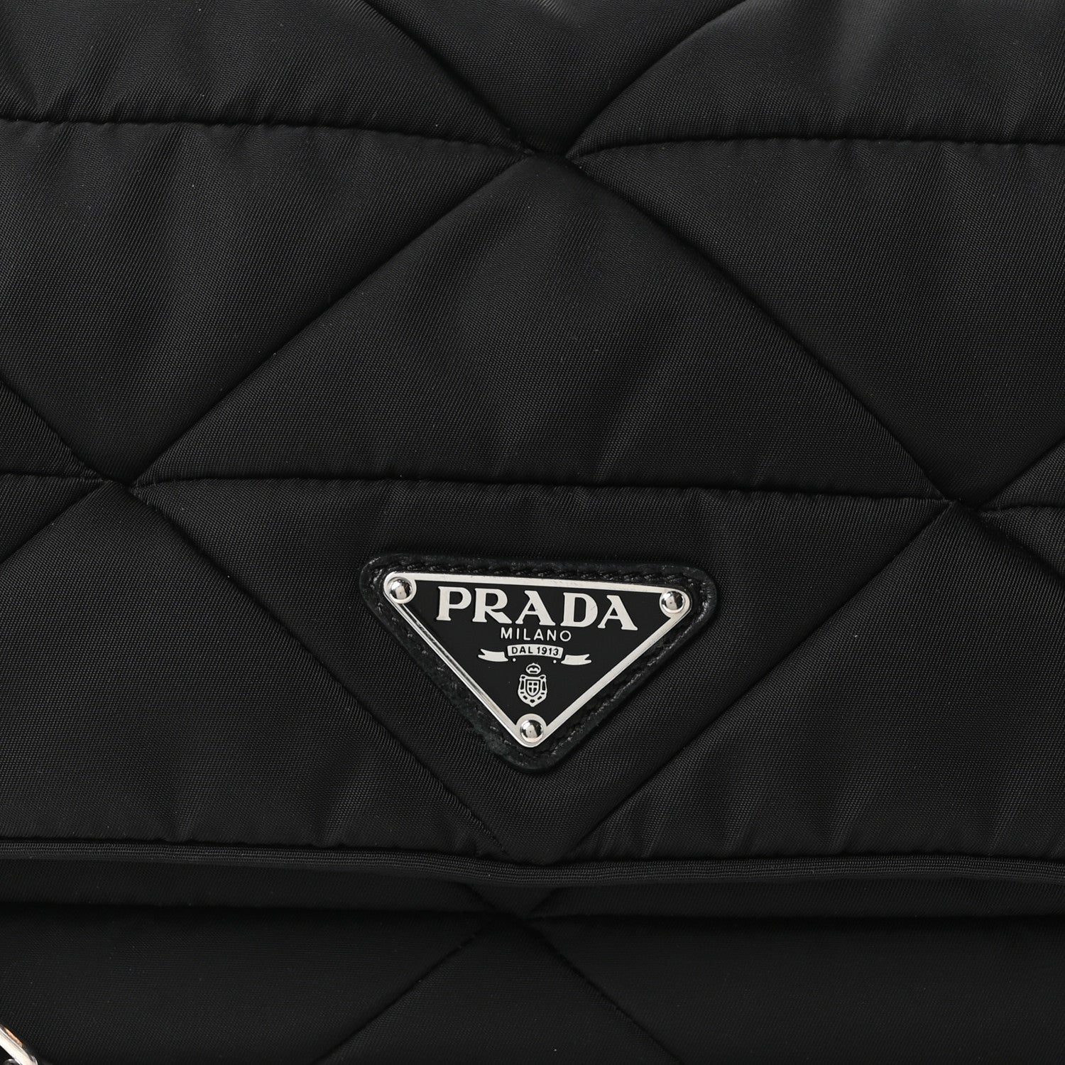 Prada Re-Nylon Quilted Padded Flap Shoulder Bag Black 8 of 10