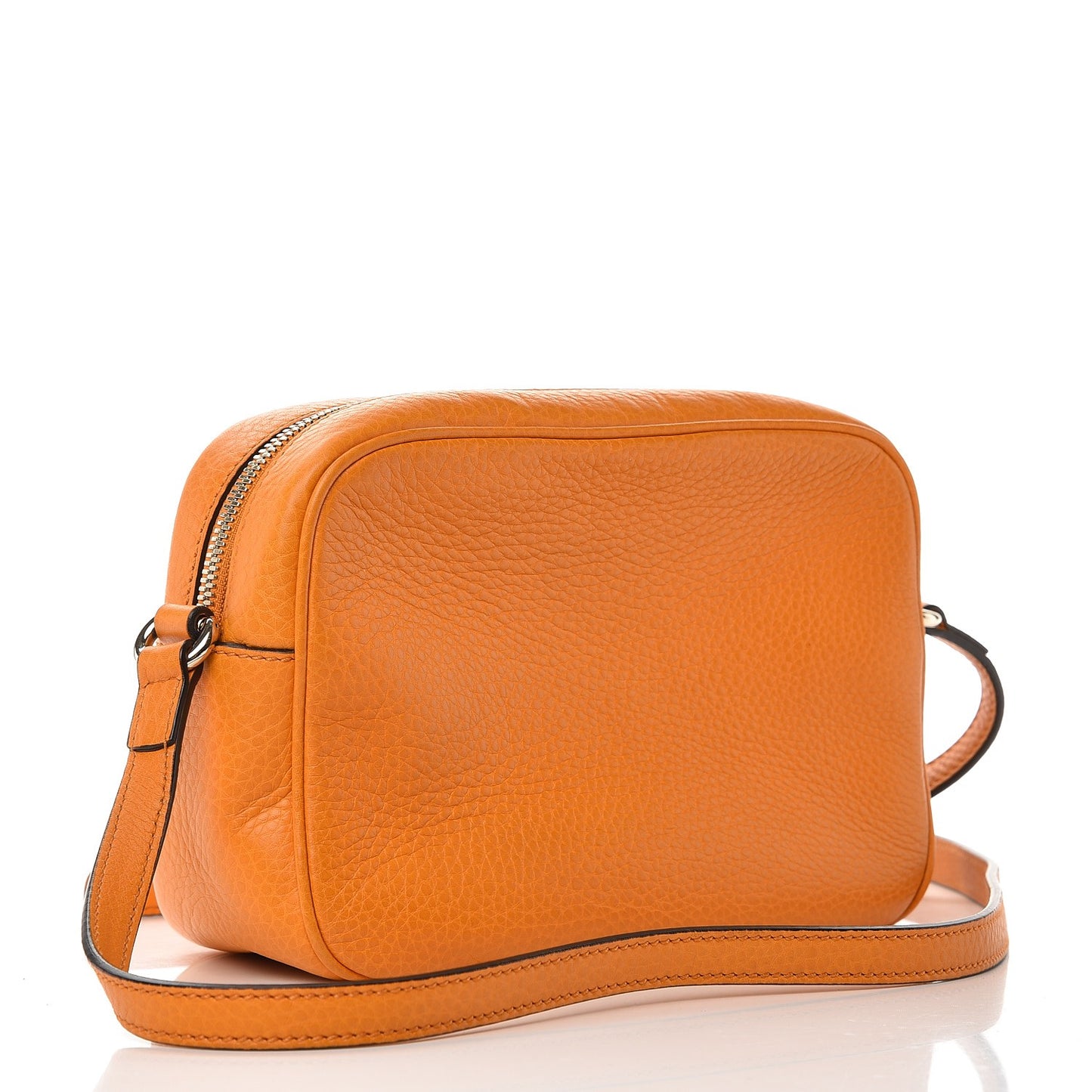 Pebbled Calfskin Small Soho Disco Bag Curcuma