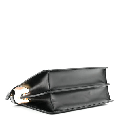 Fendi Vitello King Luxor Shiny Nappa Medium Peekaboo I SEE U East West Satchel Black Light Rose 4 of 9