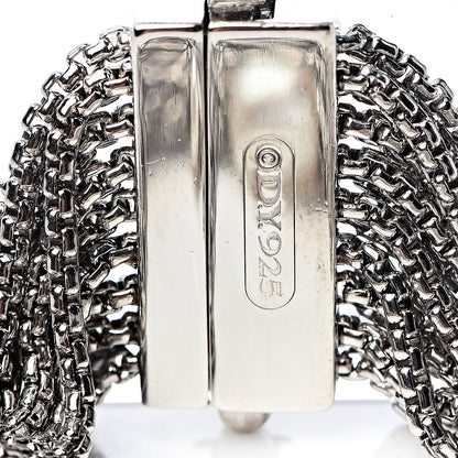 David Yurman Sterling Silver Pearl Sixteen-Row Chain Bracelet 4 of 4